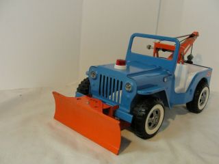 Vintage Tonka Jeep Aa Snow Plow Wrecker Tow Truck