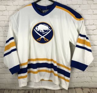 Vtg Buffalo Sabres Ccm Maska Hockey Jersey Mens Xl Blank Made In Usa