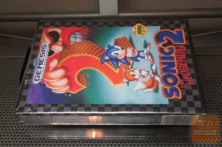 Sonic The Hedgehog 2 1st Print (sega Genesis 1992) Factory - Rare - Ex
