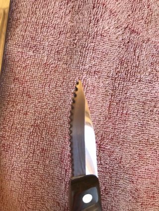 Vintage CUTCO 6pc Kitchen Knife Set Brown Swirl Handles Bakelite Caddy 8