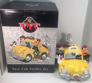 Looney Tunes Cookie Jar Taxi Cab Ceramic Warner Bros 1998 Vintage Nyc