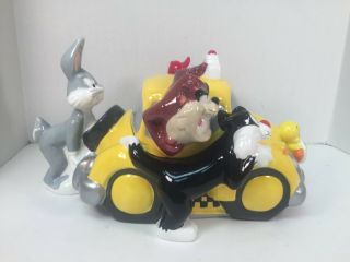 Looney Tunes Cookie Jar Taxi Cab Ceramic Warner Bros 1998 Vintage NYC 4