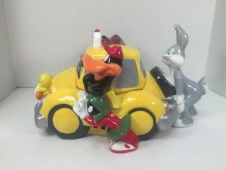 Looney Tunes Cookie Jar Taxi Cab Ceramic Warner Bros 1998 Vintage NYC 6