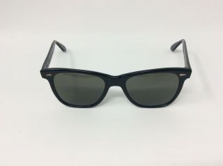 Vintage Saratoga American Optical Ao True Color Cn25 - 51 Black Sunglasses Jfk