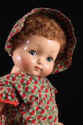 Vintage Effanbee 20 " Sweetie Pie Baby 1939 Composition Flirty Eyes Caracul Wig