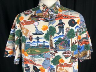 Vtg Reyn Spooner Exclusive Mens San Francisco Sf Giants Mlb Hawaiian Shirt Sz Xl