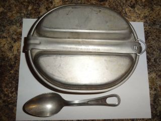 Us Military Army Vietnam Era Mess Kit Dated 1966 With Era Spoon