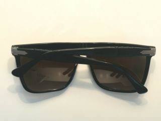 Vintage 1980s Persol Ratti 801 Sunglasses Black Acetate Brown Crystal Italy 6