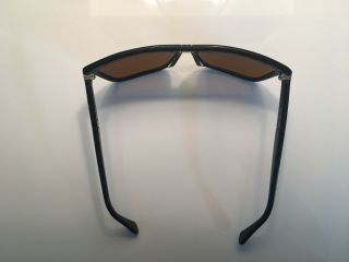 Vintage 1980s Persol Ratti 801 Sunglasses Black Acetate Brown Crystal Italy 9