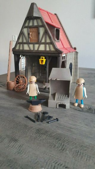 Vintage Playmobil 3442 Blacksmith Medieval House - Complete Set (1977)