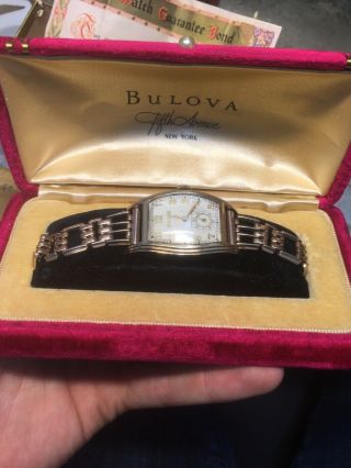 Vintage Bulova Wristwatch With 15 Jewel 10ae Movement Not W/ Box/papers