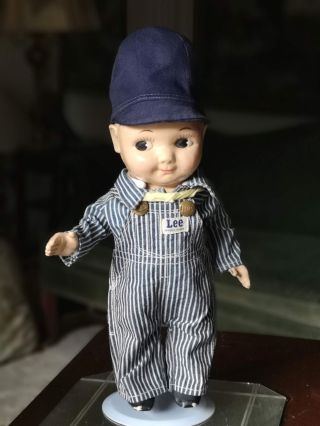 VTG Buddy Lee Doll 1950 ' s Hard Plastic Railroad Engineer Outfit 7