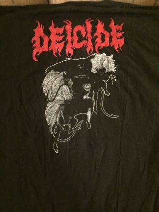 Vintage 1990 Deicide T Shirt XL Blue Grape Death Metal 6