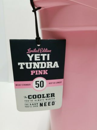 YETI Tundra 50 Pink Cooler -.  RARE With Pink Hat and basket. 2