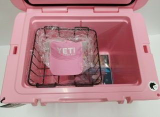 YETI Tundra 50 Pink Cooler -.  RARE With Pink Hat and basket. 4
