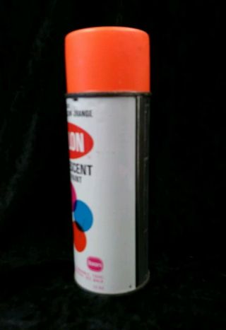 Vintage 1968 Krylon Fluorescent Glowing Yellow - Orange Spray Paint Can Graffiti 2