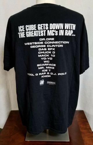 Featuring.  ICE CUBE RARE 2X T - Shirt PROMO 2 - SIDED 1997 VINTAGE DR DRE 2