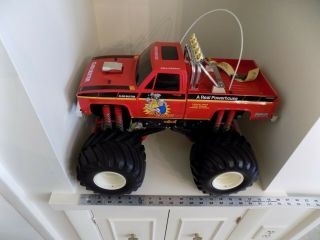 Tamiya 1/10 Scale 4 X 4 Chevrolet Pick - Up Truck. ,  Rare Red,  " Clod Buster "