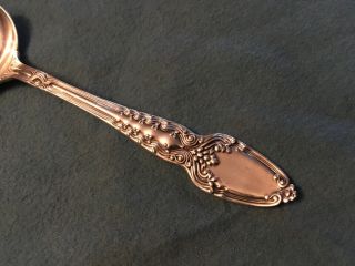 Antique Tiffany Co Broom Corn 1890 Sterling Silver Round Bowl Soup Spoon 3