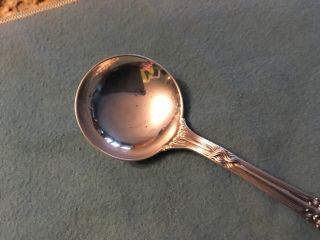 Antique Tiffany Co Broom Corn 1890 Sterling Silver Round Bowl Soup Spoon 4