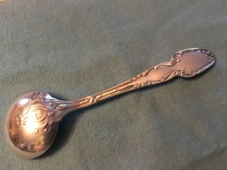 Antique Tiffany Co Broom Corn 1890 Sterling Silver Round Bowl Soup Spoon 5