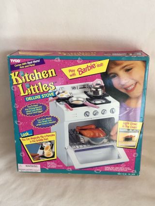 1995 Tyco Kitchen Littles Deluxe Stove Set For Barbie