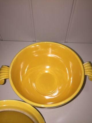RARE VINTAGE FIESTA YELLOW COVERED ONION SOUP BOWL LID FIESTA WARE 3