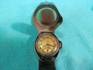 Ultra Rare Vintage Military Seiko Wire Lug Watch Encased With Navy Anchor Cloth