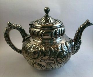 Exquisite & Rare Vintage Meriden B.  Co.  4x Silverplate Teapot W/attached Lid