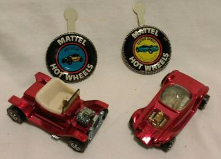 1968 Hot Wheels Redline Beatnik Bandit & Hot Head Red U.  S.  Nm Cars Vtg