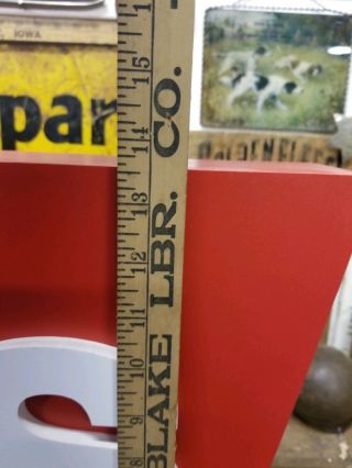 Vintage Levi’s Jeans 3D Store Display Advertising Sign Red Bat Wing 5