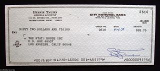 Bernie Taupin - Rare Signed Check From 1978 - Elton John Songwriter