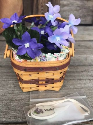 Longaberger Miniature May Series Violet Basket…rare