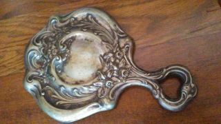 Antique Victorian German Silver Hand Mirror