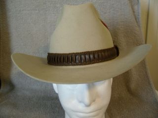 Vintage Stetson 4x Beaver XXXX Western Cowboy Hat size 7 3