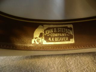 Vintage Stetson 4x Beaver XXXX Western Cowboy Hat size 7 6