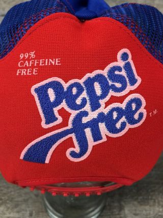 VTG NOS Pepsi Cola 99 Caffeine Snapback Trucker Mesh Hat Cap Made USA F 3