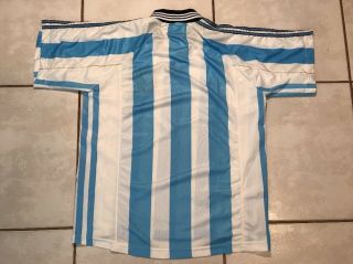 Rare Vintage ADIDAS Argentina National Team 1998 Home Soccer Jersey Men’s XL 2