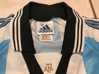 Rare Vintage ADIDAS Argentina National Team 1998 Home Soccer Jersey Men’s XL 3