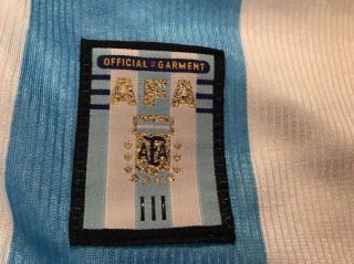 Rare Vintage ADIDAS Argentina National Team 1998 Home Soccer Jersey Men’s XL 4