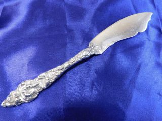 Reed & Barton Les Six Fleurs Sterling Silver Master Butter Knife Solid - Good