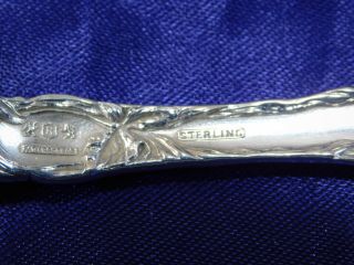 REED & BARTON LES SIX FLEURS STERLING SILVER MASTER BUTTER KNIFE SOLID - GOOD 7