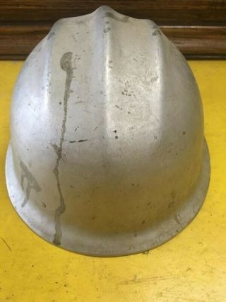 Vintage Aluminum Hard Hat E.  D.  Bullard Co Hard Boiled Full Brim Safety Hat 3