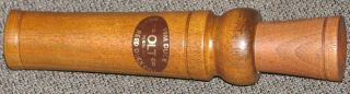 Vintage Ps Olt 99m 99 M Duck Call Pekin,  Ill.  Metal Reed Wooden Walnut