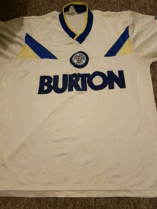 Rare Vintage Leeds United Football Shirt Size Large Burtonsponsor