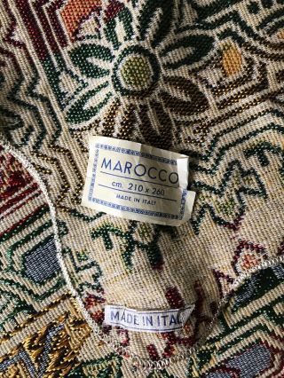 Vintage Italian Wedding Marocco Bedspread Italy 83x102 Gold Brocade 3