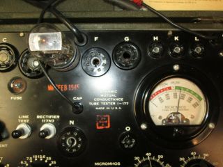 VINTAGE SIGNAL CORPS I - 177 TUBE TESTER 6