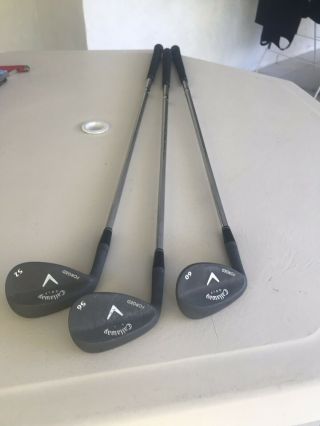 3 Callaway Vintage Forged Wedges Left Hand