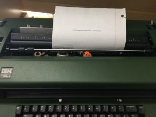 VINTAGE IBM Correcting Selectric III Electric Typewriter Green 5