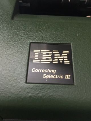 VINTAGE IBM Correcting Selectric III Electric Typewriter Green 7